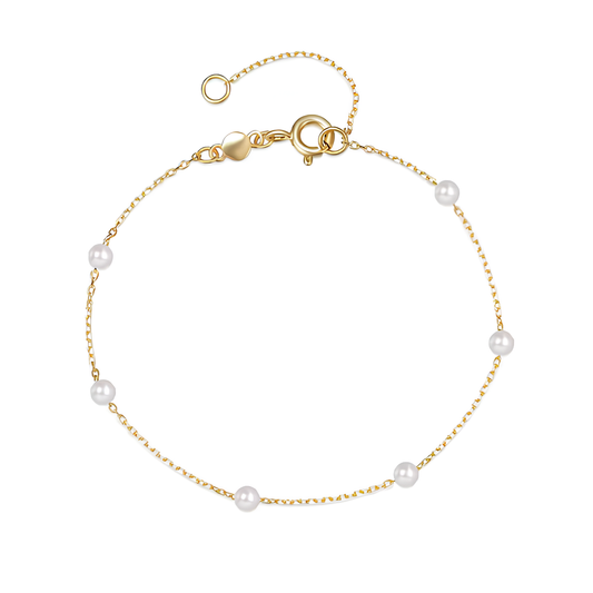 “Golden Pearl Grace” Armband
