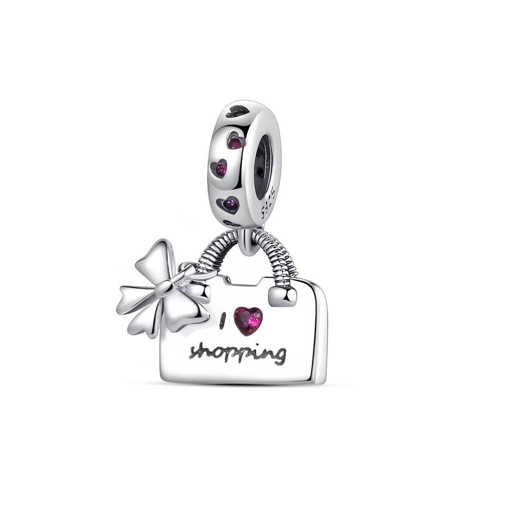 "I Love Shopping" Charm