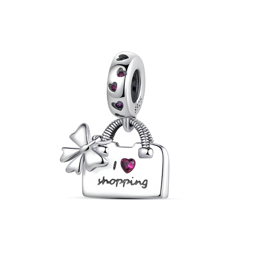 "I Love Shopping" Charm