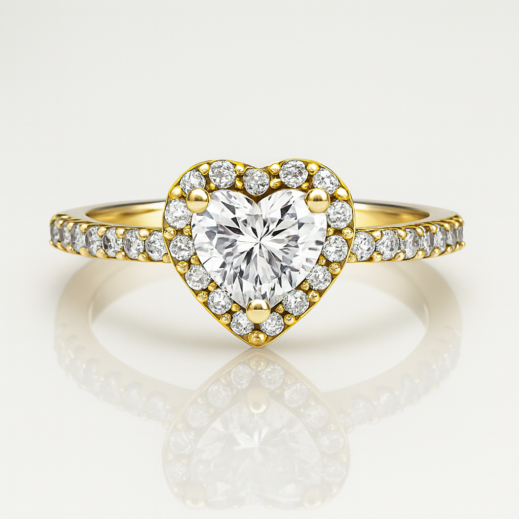 “Rosy Halo” Ring