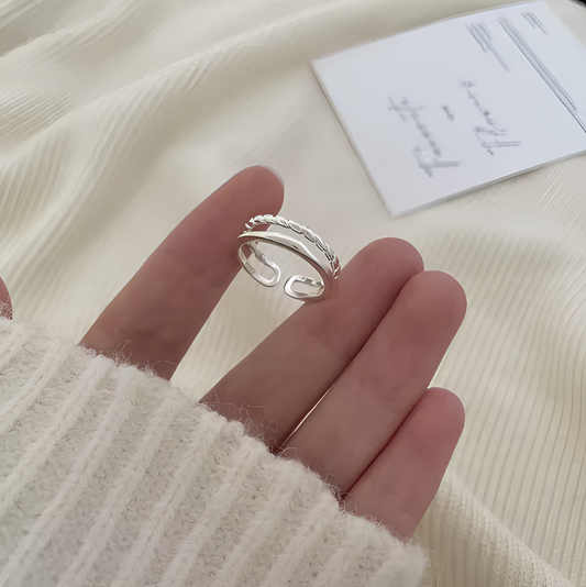 Silberner Twisted Vine Ring