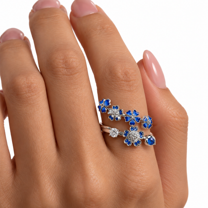 "Blue Blossom" Ring