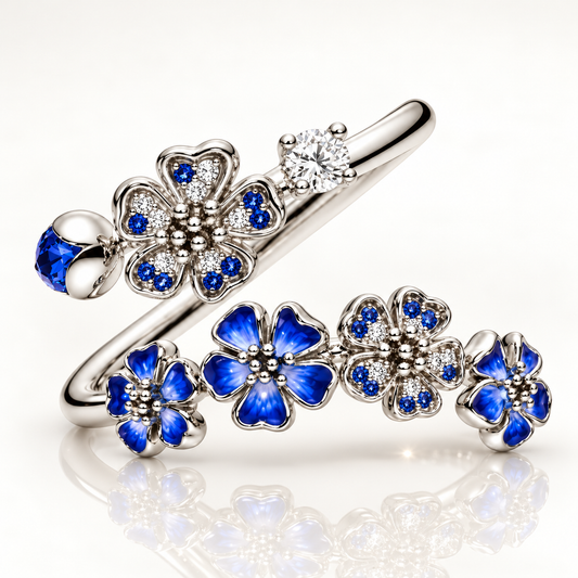 "Blue Blossom" Ring