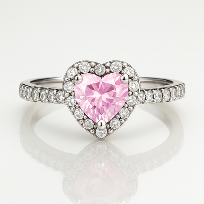 “Rosy Halo” Ring