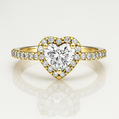 “Rosy Halo” Ring