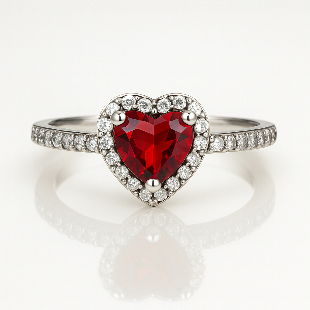 “Rosy Halo” Ring